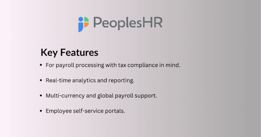 PeoplesHR Key Features