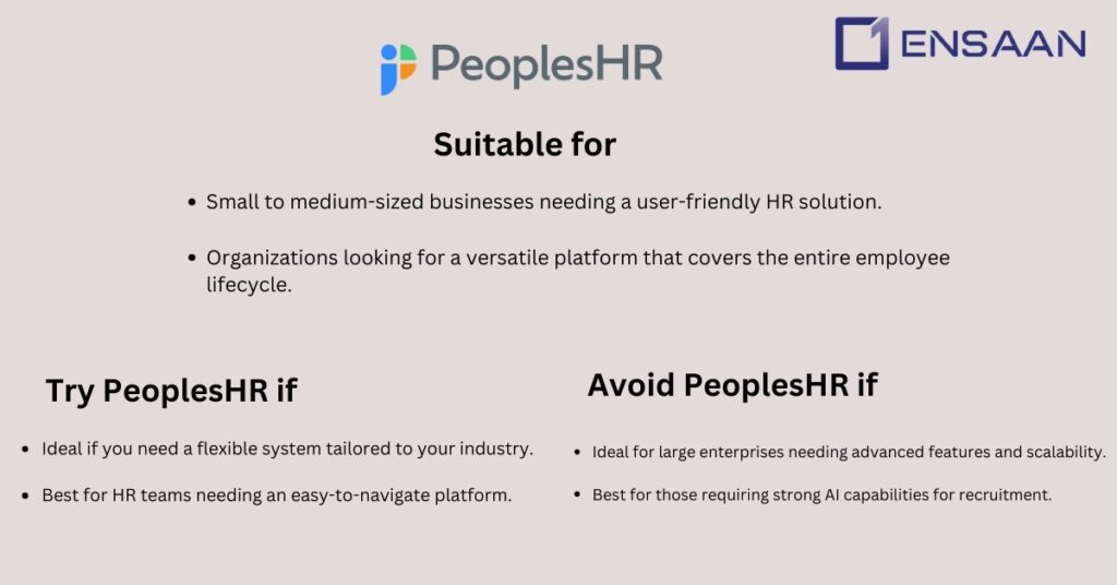 Best AI Powered Recruitment Tools : PeoplesHR: ensaantech.com