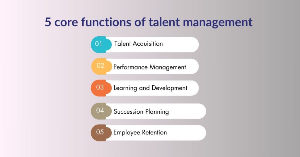 5 core functions of talent management