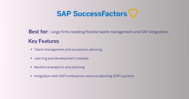 sap success factors- Top HR Software for Large-Scale Businesses