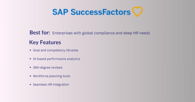 Sap Success Factors- Performance Management Software for Large Businesses (Top 10 Expert Picks)