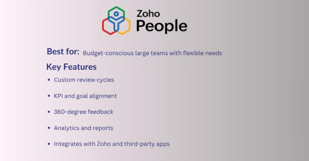 zoho people- Performance Management Software for Large Businesses (Top 10 Expert Picks)