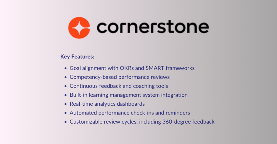Cornerstone OnDemand : Top 10 Performance Management Systems  