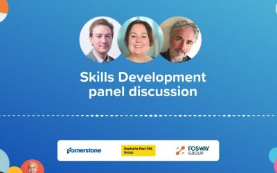 Skills development panel discussion With Fosway, Deutsche Post DHL Group, and Cornerstone